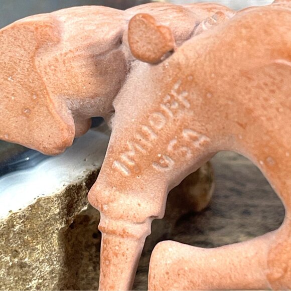 John Imhoff USA Terracotta Homestead Life Boy & Dog Figurine Signed Pottery VTG - Picture 5 of 12